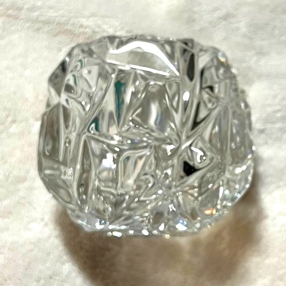 Tiffany & Co Crystal Rock Cut Votive Holder Vintage – NIB - Opened for Pix - Picture 1 of 14